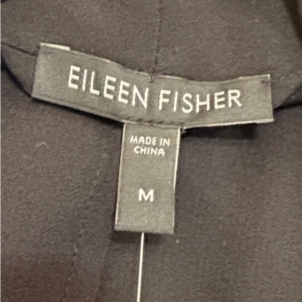 Eileen Fisher Silk Black Draped Women’s Blazer Sz.M - Picture 9 of 9